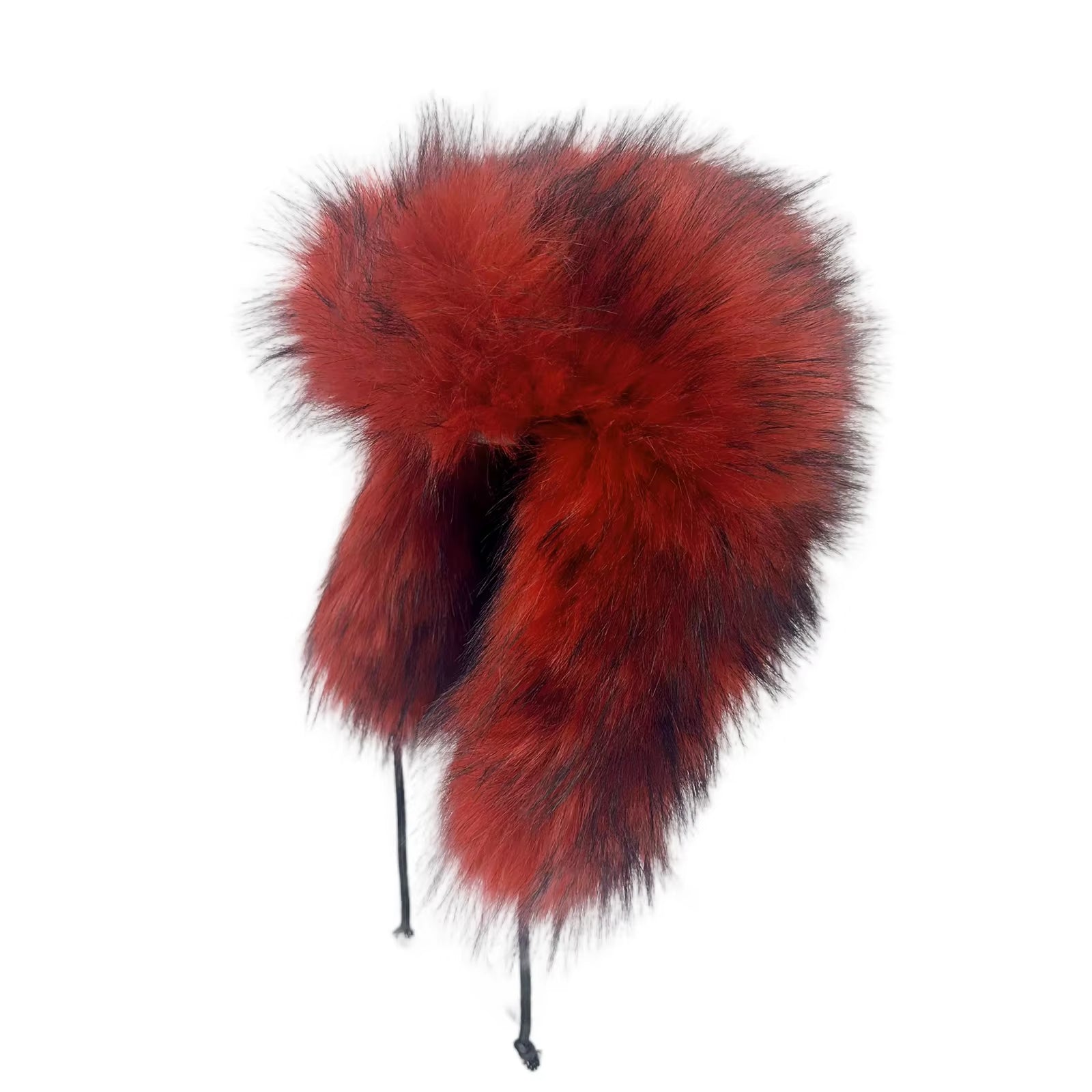 Fashion Fluffy Popular Russian Female round Cap Faux Fur Hats Winter Hats for Women Faux Raccoon Fur Beanies Faxu Fox Bomber Hat