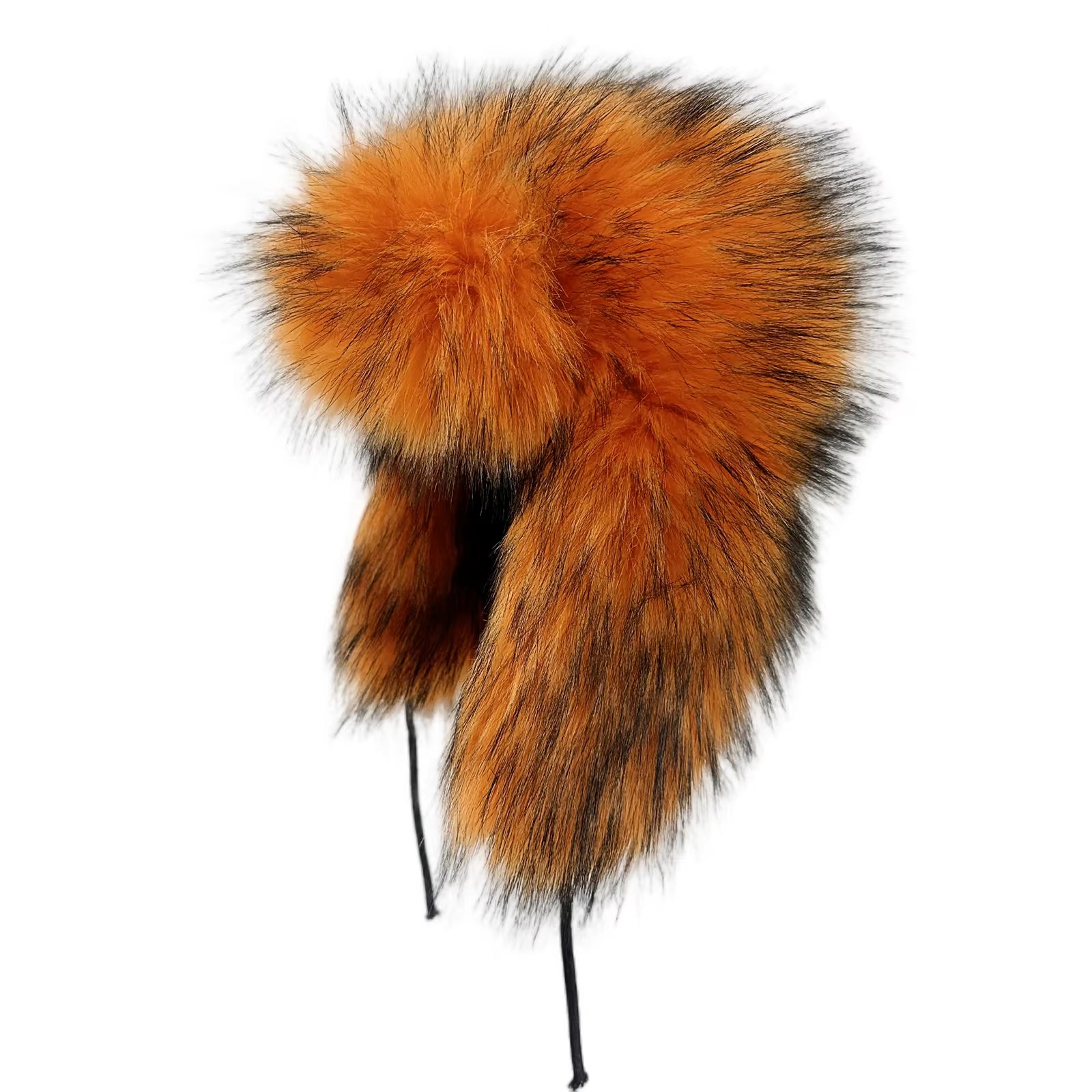 Fashion Fluffy Popular Russian Female round Cap Faux Fur Hats Winter Hats for Women Faux Raccoon Fur Beanies Faxu Fox Bomber Hat