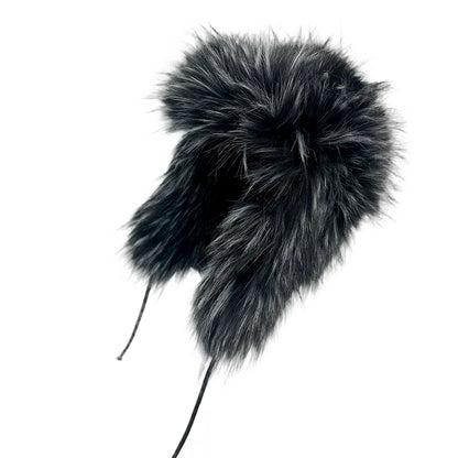 Fashion Fluffy Popular Russian Female round Cap Faux Fur Hats Winter Hats for Women Faux Raccoon Fur Beanies Faxu Fox Bomber Hat